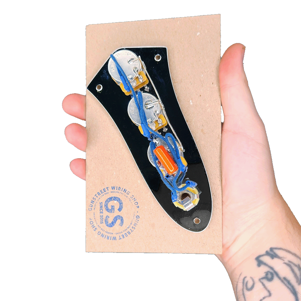 Gunstreet Jazz Bass Control Plate Assembly