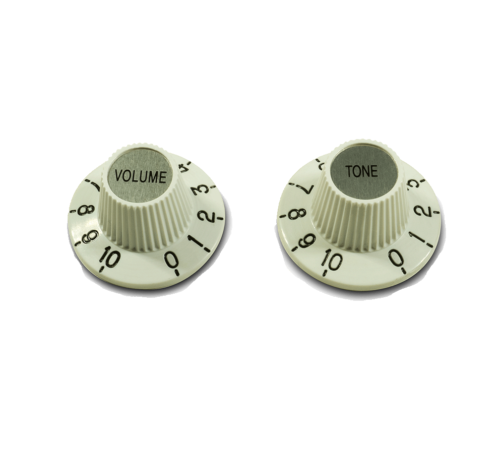 Set of 2 Witch hat Knobs For Knurled CTS Pots