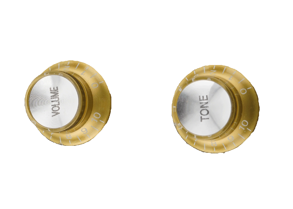 2 Reflector Top Knobs For Gunstreet Pots - 18 tooth "Coarse" Pattern