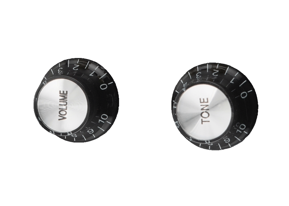 2 Reflector Top Knobs For Gunstreet Pots - 18 tooth "Coarse" Pattern