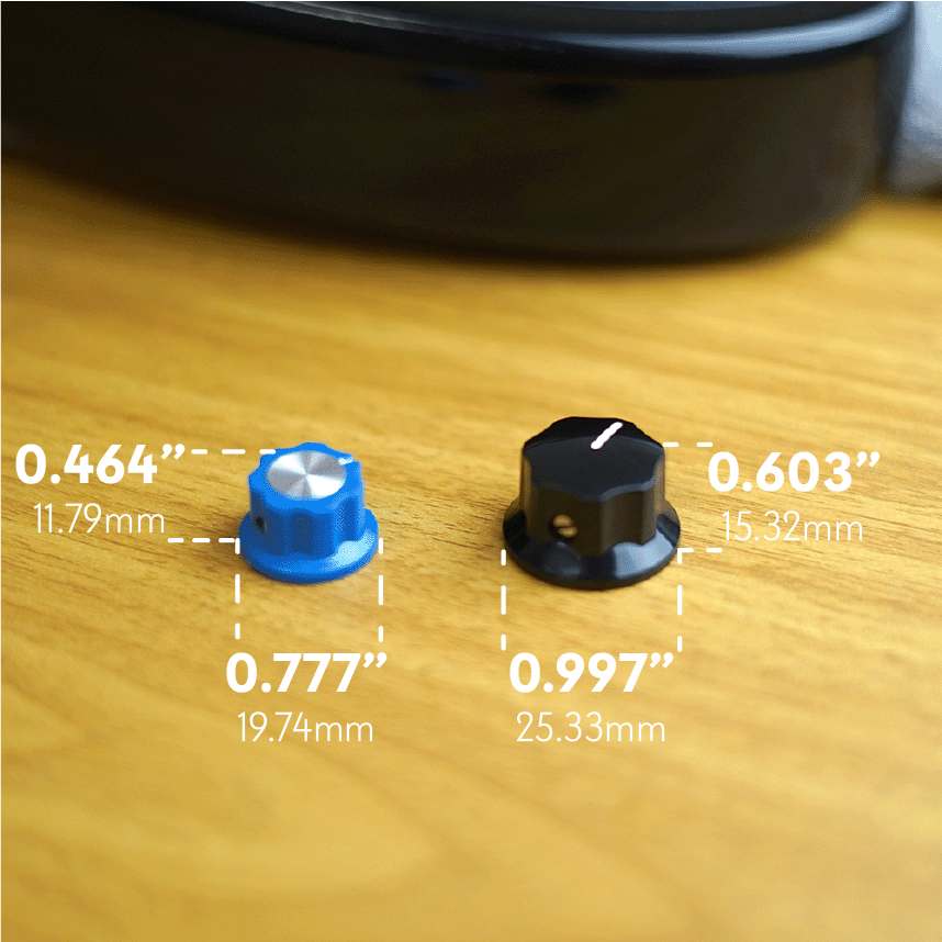 Single Retro Hi-Fi Knob For Solid Shaft